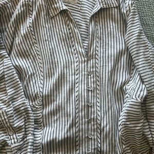 Free people black and white shirt